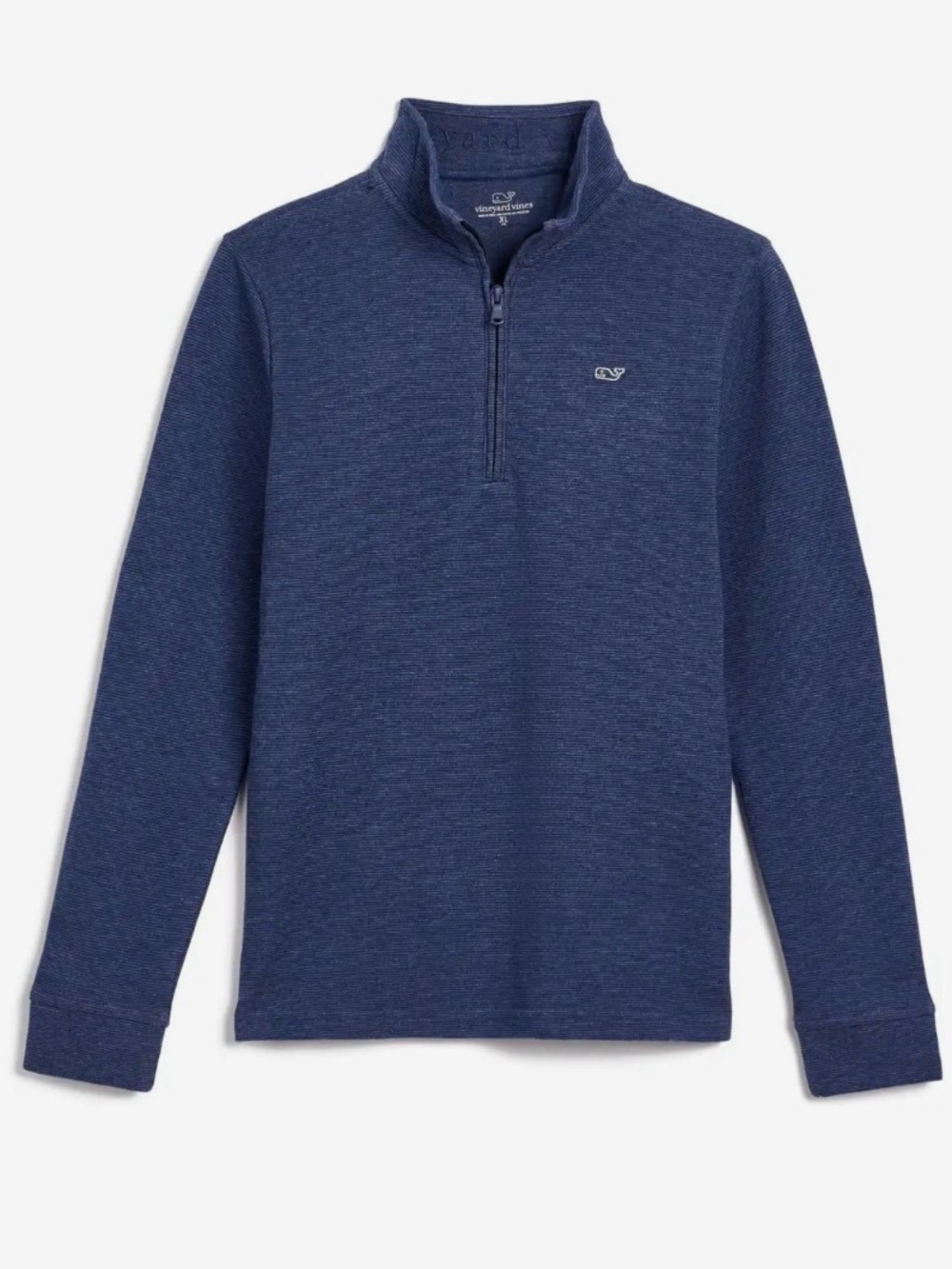 Vineyard Vines Kids Heathered Navy Half-Zip Pullover